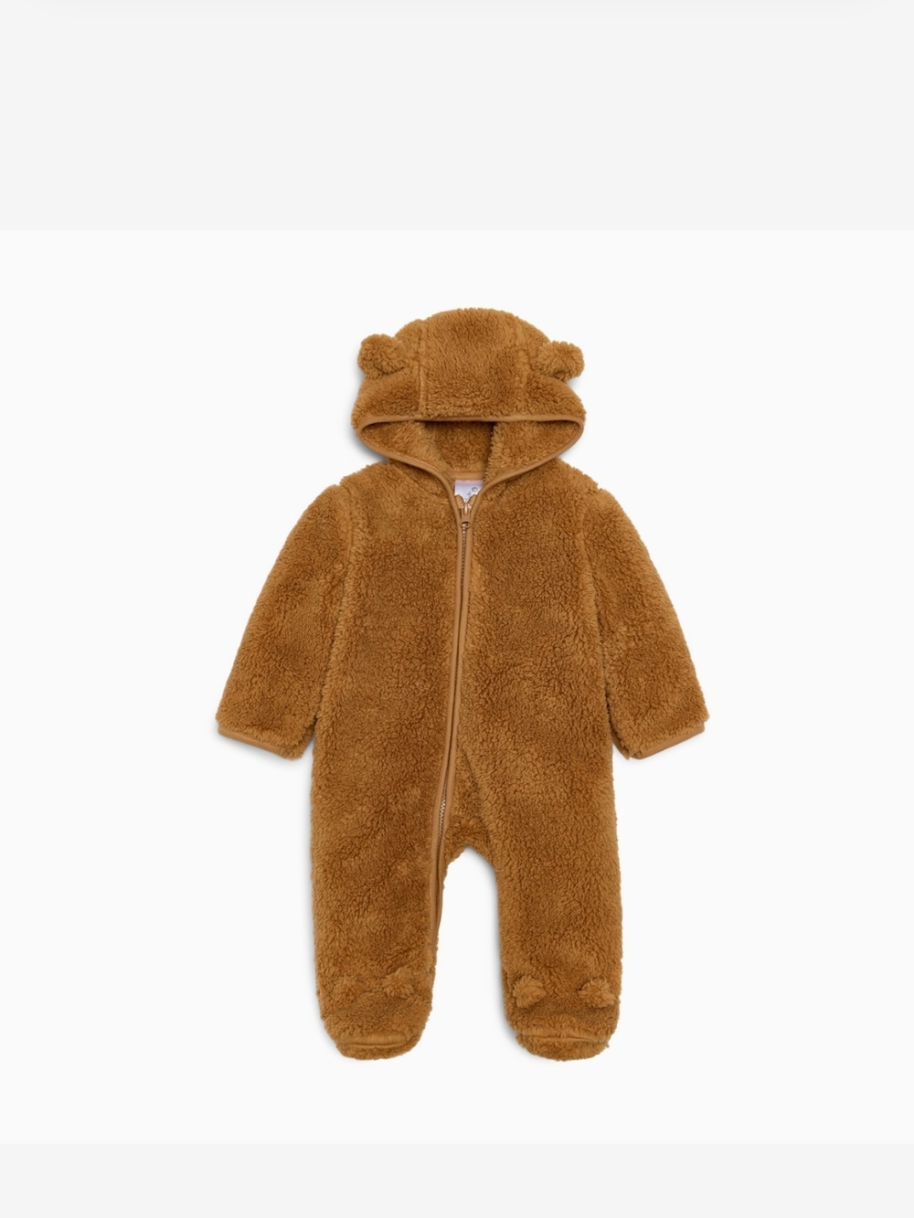 Baby Teddy Hooded One-Piece in Brown